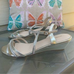 Maripe Jane Gold Studded Wedge Sandals